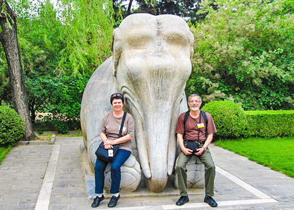 Visitors at the Sacred Way